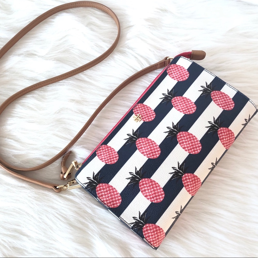 💕Tory Burch Nautical Navy White Crossbody